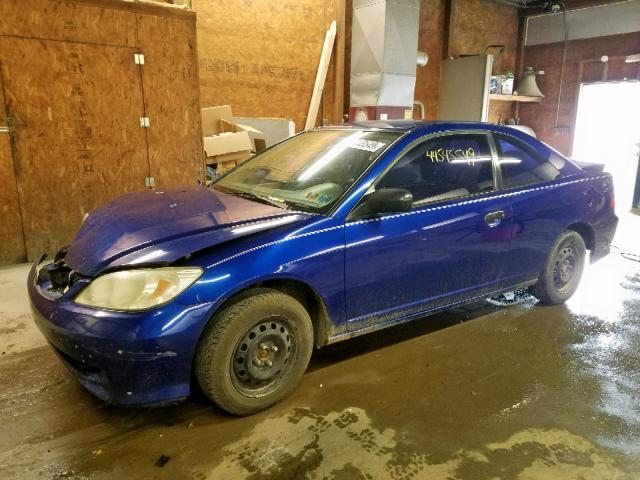 1HGEM21184L034951 - 2004 HONDA CIVIC DX V BLUE photo 2