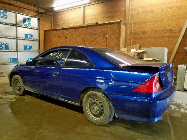 1HGEM21184L034951 - 2004 HONDA CIVIC DX V BLUE photo 3