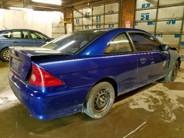 1HGEM21184L034951 - 2004 HONDA CIVIC DX V BLUE photo 4