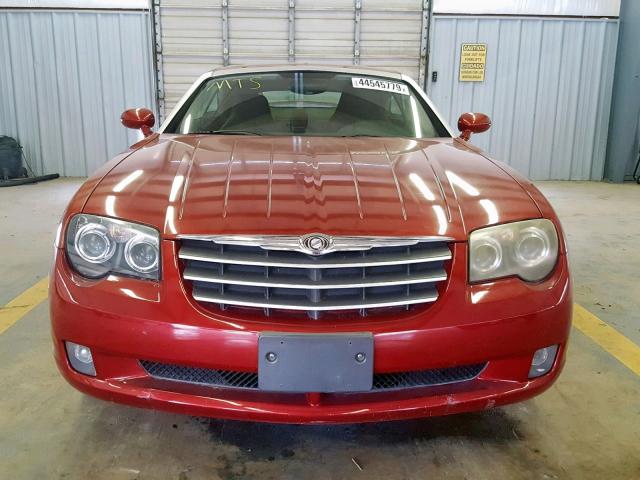 1C3AN69L74X002657 - 2004 CHRYSLER CROSSFIRE RED photo 9