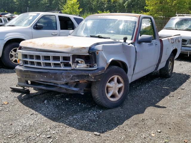 1B7FL26X2TS601467 - 1996 DODGE DAKOTA GRAY photo 2