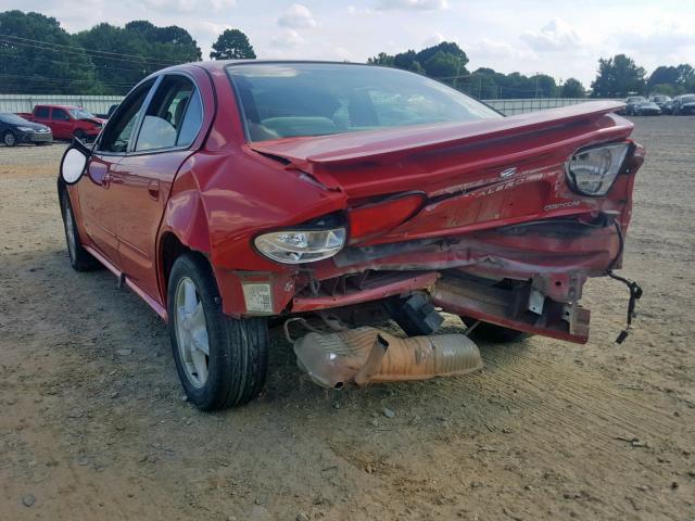 1G3NL52EX3C150624 - 2003 OLDSMOBILE ALERO GL RED photo 3