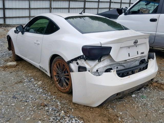 JF1ZNAA11D2712524 - 2013 TOYOTA SCION FR-S WHITE photo 3