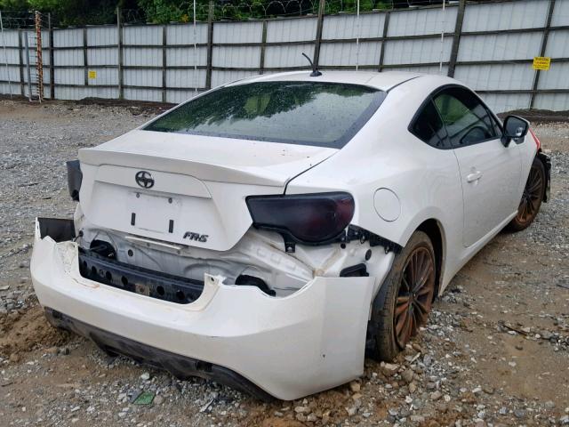 JF1ZNAA11D2712524 - 2013 TOYOTA SCION FR-S WHITE photo 4