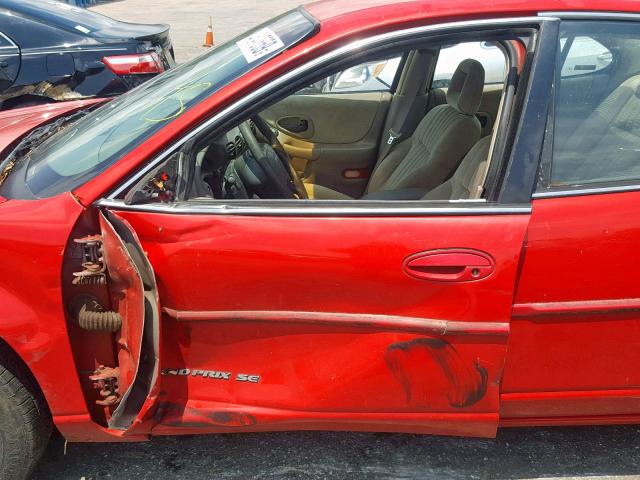 1G2WJ52M8XF233706 - 1999 PONTIAC GRAND PRIX RED photo 10