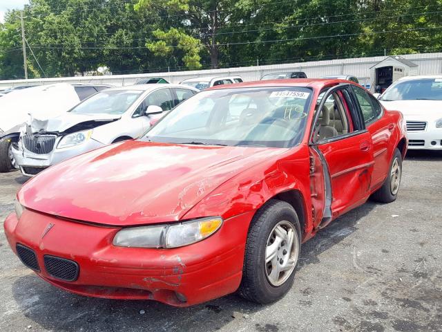 1G2WJ52M8XF233706 - 1999 PONTIAC GRAND PRIX RED photo 2