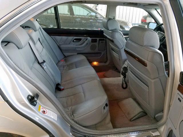 WBAGJ0345YDD73615 - 2000 BMW 750 IL SILVER photo 6