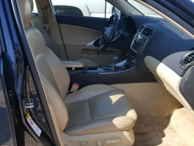 JTHBK262272056879 - 2007 LEXUS IS 250 BLUE photo 5