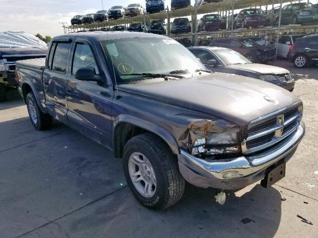 1D7HL48NX4S500488 - 2004 DODGE DAKOTA QUA GRAY photo 1