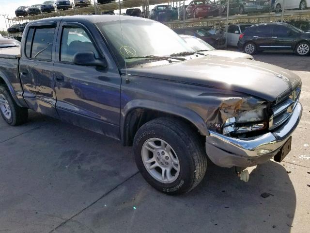 1D7HL48NX4S500488 - 2004 DODGE DAKOTA QUA GRAY photo 9