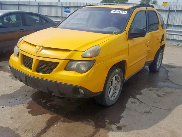 3G7DA03E03S505411 - 2003 PONTIAC AZTEK YELLOW photo 2