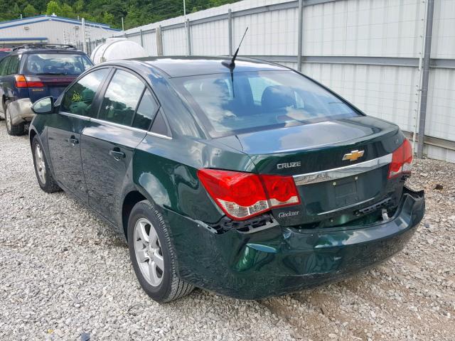 1G1PC5SB3E7479927 - 2014 CHEVROLET CRUZE LT GREEN photo 3