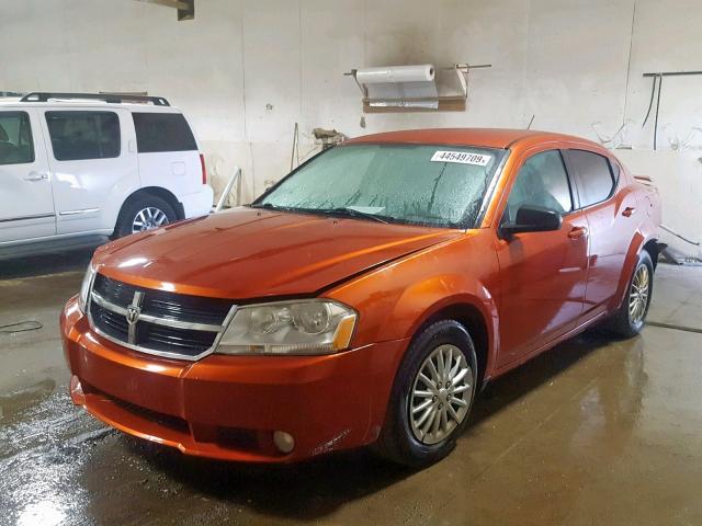 1B3LC56R28N105033 - 2008 DODGE AVENGER SX ORANGE photo 2