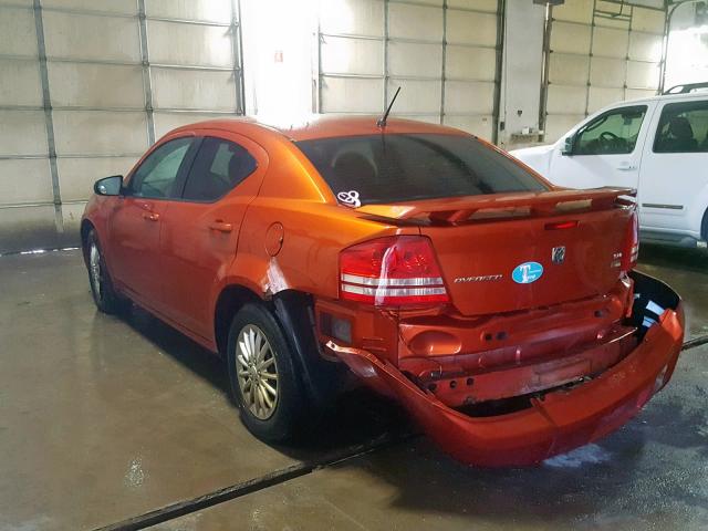 1B3LC56R28N105033 - 2008 DODGE AVENGER SX ORANGE photo 3