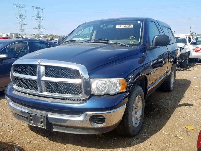 1D7HA16NX5J648705 - 2005 DODGE RAM 1500 S BLUE photo 2