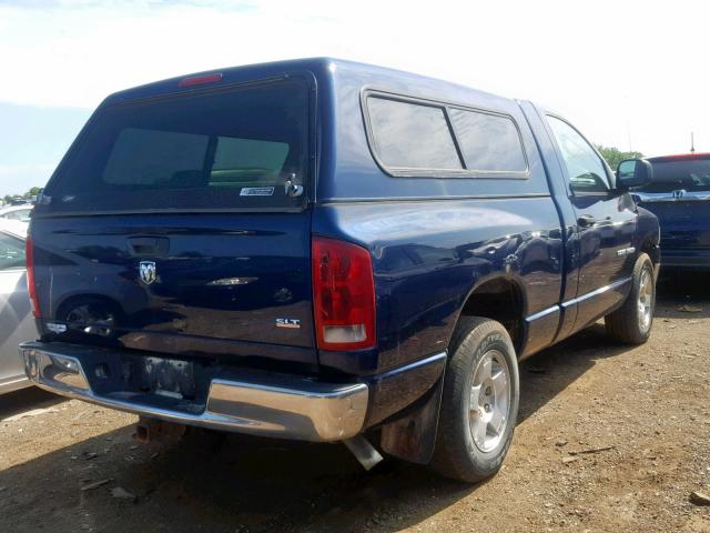 1D7HA16NX5J648705 - 2005 DODGE RAM 1500 S BLUE photo 4