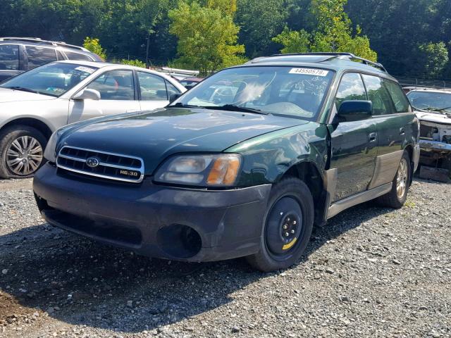 4S3BH806917621346 - 2001 SUBARU LEGACY OUT GREEN photo 2