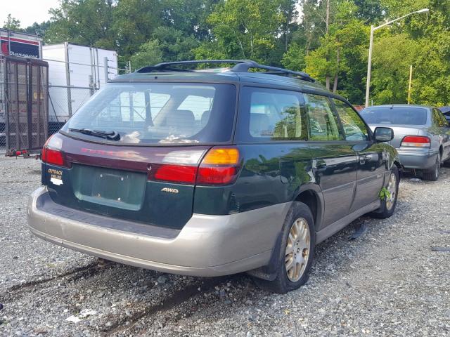 4S3BH806917621346 - 2001 SUBARU LEGACY OUT GREEN photo 4