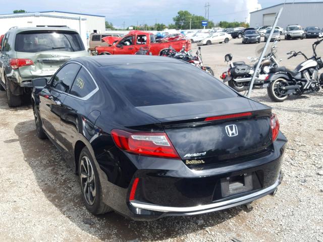 1HGCT1B36GA010295 - 2016 HONDA ACCORD LX- BLACK photo 3