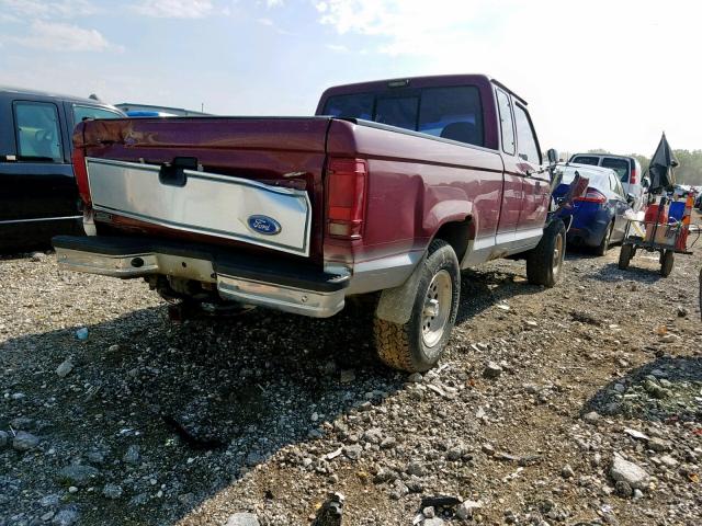 1FTCR15X7NPA21909 - 1992 FORD RANGER SUP BURGUNDY photo 4