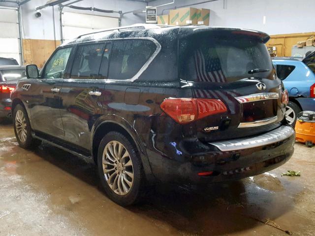 JN8AZ2NE1H9151967 - 2017 INFINITI QX80 BASE BLACK photo 3