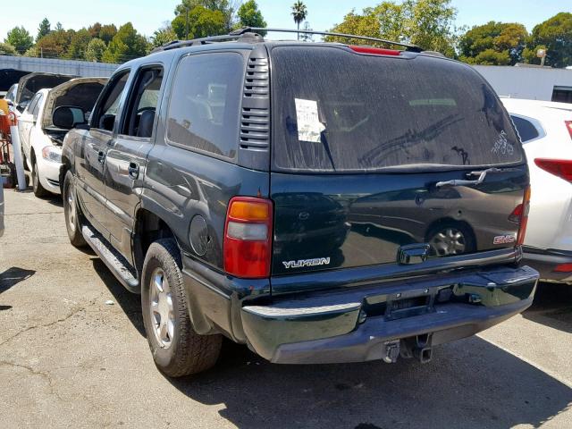 1GKEK63U13J302207 - 2003 GMC YUKON DENA GREEN photo 3