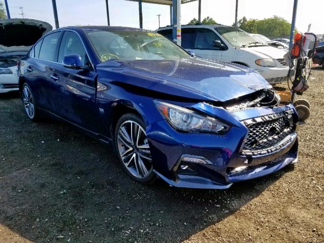 JN1EV7APXJM360837 - 2018 INFINITI Q50 LUXE BLUE photo 1