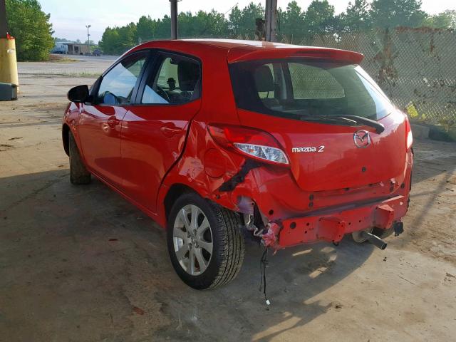 JM1DE1LZ8C0142071 - 2012 MAZDA MAZDA2 RED photo 3