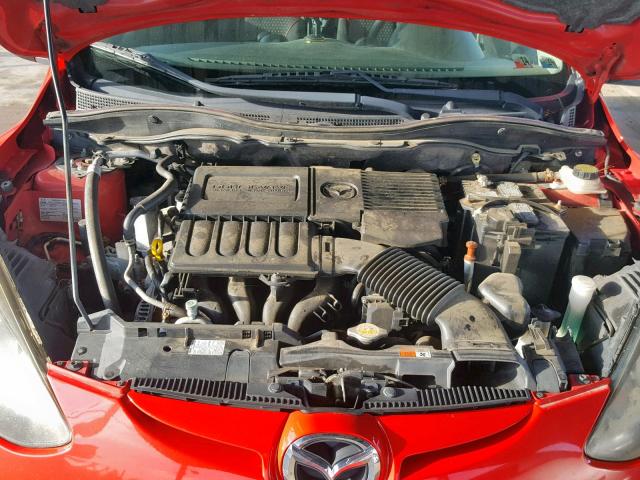 JM1DE1LZ8C0142071 - 2012 MAZDA MAZDA2 RED photo 7