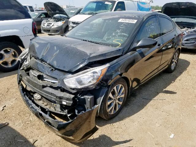 KMHCT4AE0HU336253 - 2017 HYUNDAI ACCENT SE BLACK photo 2