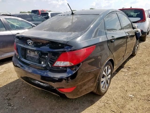 KMHCT4AE0HU336253 - 2017 HYUNDAI ACCENT SE BLACK photo 4