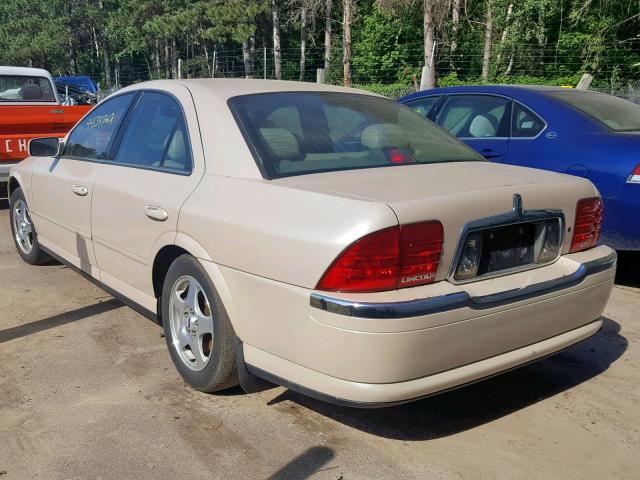 1LNHM87A7YY785162 - 2000 LINCOLN LS TAN photo 3