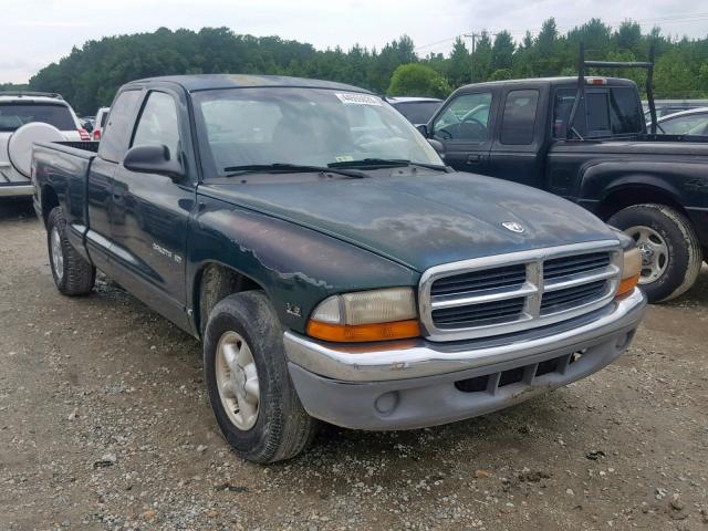 1B7GL22X4YS736757 - 2000 DODGE DAKOTA GREEN photo 1