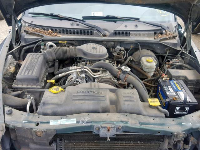 1B7GL22X4YS736757 - 2000 DODGE DAKOTA GREEN photo 7