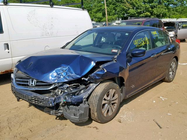 1HGCR2F39FA276360 - 2015 HONDA ACCORD LX BLUE photo 2