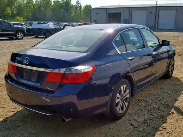 1HGCR2F39FA276360 - 2015 HONDA ACCORD LX BLUE photo 4