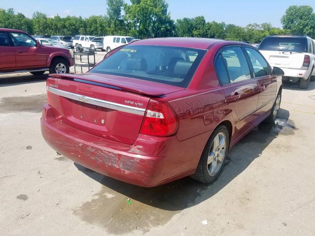 1G1ZU53836F159085 - 2006 CHEVROLET MALIBU LTZ ბურგუნდია ფოტო 4