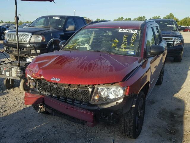 1C4NJCBA1HD123532 - 2017 JEEP COMPASS SP RED photo 2
