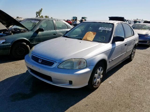 2HGEJ6621XH502246 - 1999 HONDA CIVIC DX SILVER photo 2