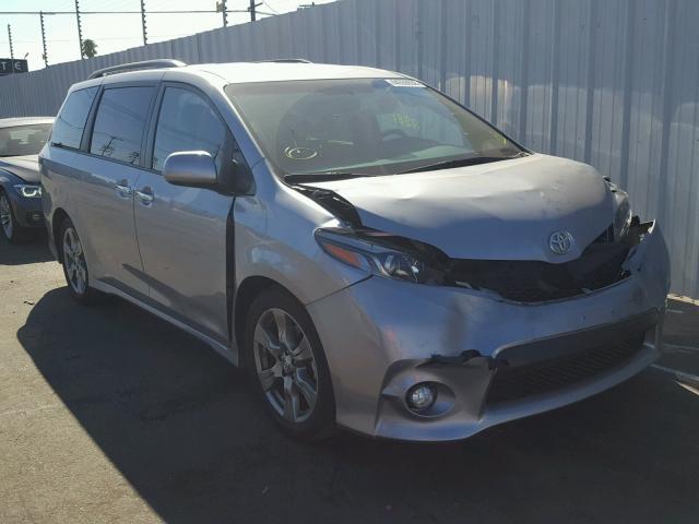 5TDXZ3DC5HS878364 - 2017 TOYOTA SIENNA SE SILVER photo 1