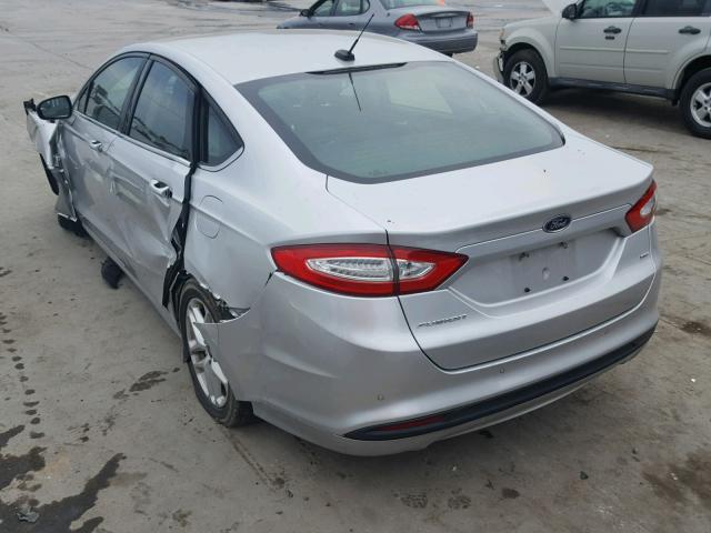 3FA6P0H78DR286697 - 2013 FORD FUSION SE SILVER photo 3