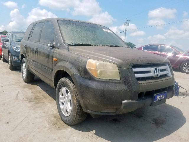 5FNYF28197B039028 - 2007 HONDA PILOT LX BLACK photo 1