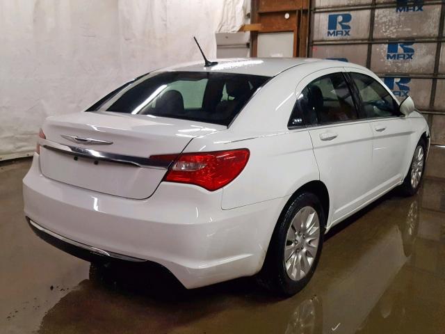 1C3CCBAB8DN561284 - 2013 CHRYSLER 200 LX WHITE photo 4