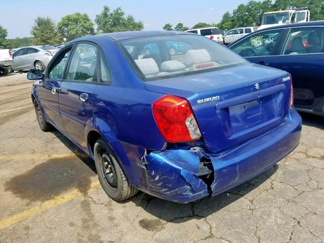 KL5JD56Z85K165291 - 2005 SUZUKI FORENZA S BLUE photo 3