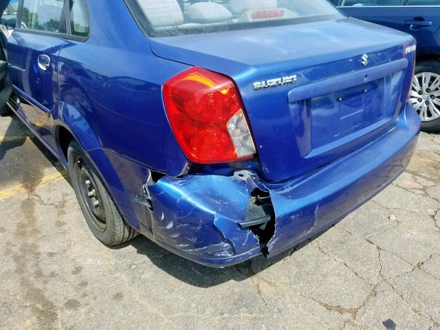 KL5JD56Z85K165291 - 2005 SUZUKI FORENZA S BLUE photo 9