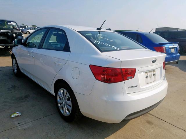 KNAFU4A22D5645938 - 2013 KIA FORTE EX WHITE photo 3