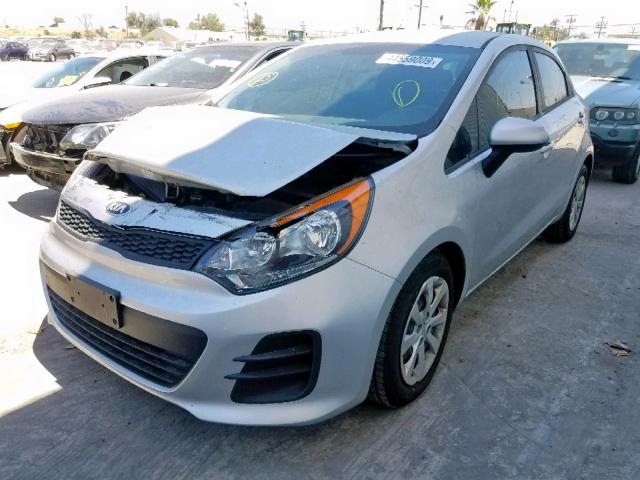 KNADM5A32G6698983 - 2016 KIA RIO LX SILVER photo 2