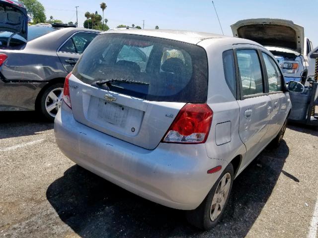 KL1TD666X8B109637 - 2008 CHEVROLET AVEO BASE ვერცხლისფერი ფოტო 4