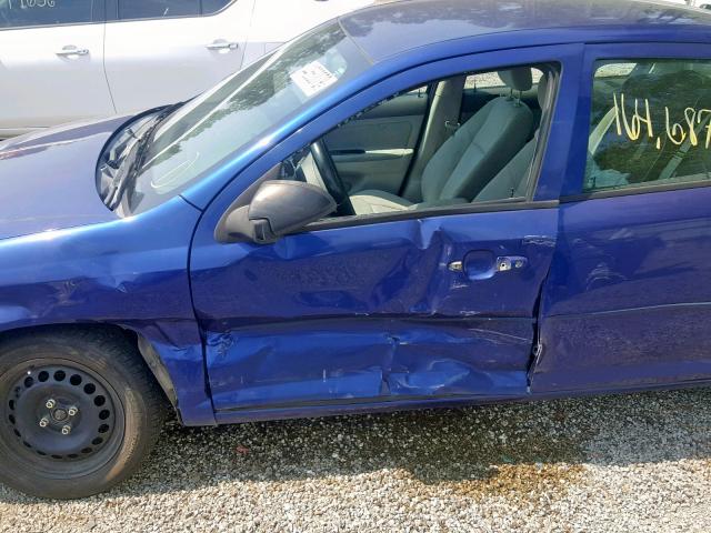 1G1AL55F477290128 - 2007 CHEVROLET COBALT LT BLUE photo 9