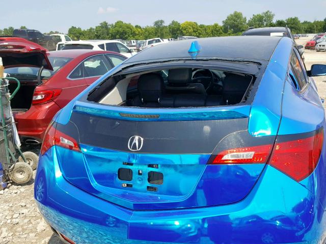 2HNYB1H49AH500515 - 2010 ACURA ZDX TECHNO BLUE photo 9